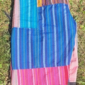 Funky meerkleurige patchworkbroek (Zuid-Amerikaanse stijl)!