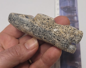 Fossil stone Jaguar pipe (#1)