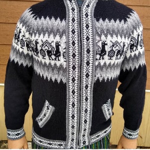 Sweter de alpaca Black/Grey