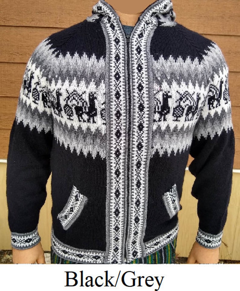 Sweter de alpaca Black/Grey