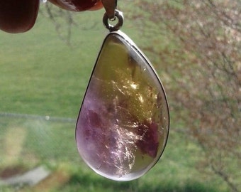 Incredible ametrine pendant set in .925 Sterling silver