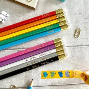 Personalised Pencil Set, Customised Name pencils, HB Graphite Pencil Sets