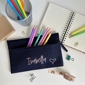 Juego de lápices para colorear personalizados, lápices personalizados con nombres para niños Navy