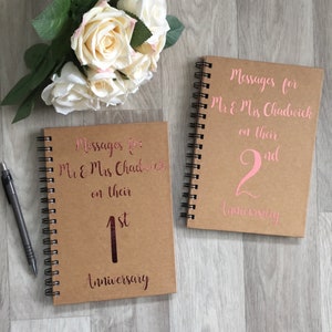 A5/A6 Personalised Spiral Bound Hard backed Lined Notebook, Left Handed Notebook image 6