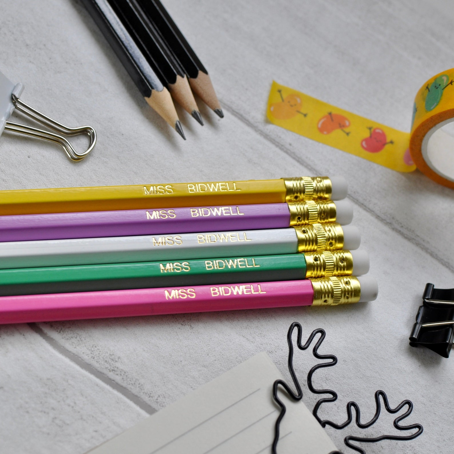 Personalised Pencil Set Customised Name pencils HB Pencil Etsy