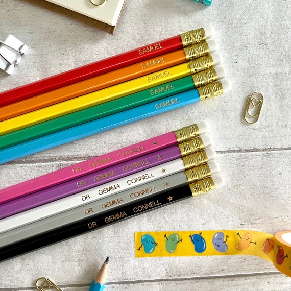 Set di matite personalizzate matite con nome personalizzato - Etsy Italia