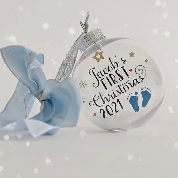 Baby's First Christmas Ornament 2022 Personalised 1st Etsy