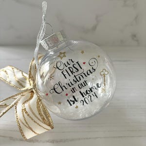 First Home Christmas Bauble 2025: Acrylic Christmas Ornament
