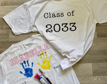 Class of 2038 Keepsake Handprint T-Shirt: Starting School Gift