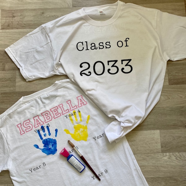 Class of 2033/34/35/36 Keepsake T-shirt, Starting school keepsake, Class of 2035