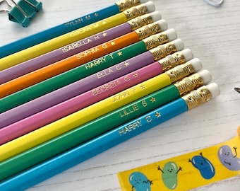 Class Pencil Set Gift, Individual Named Pencil Set, Party Favours