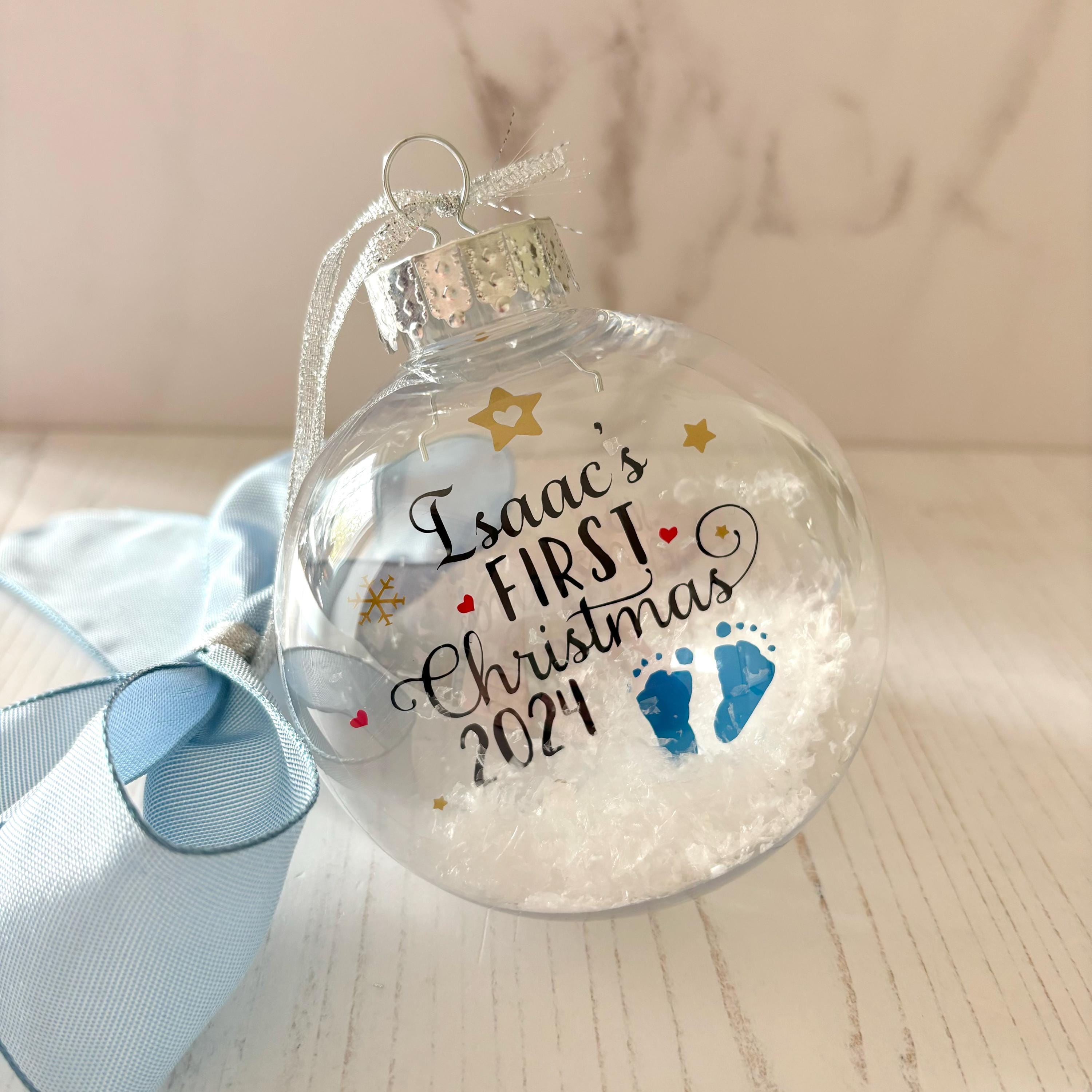 Personalised Baby's First Christmas Bauble 2025, 1st Christmas Ornament