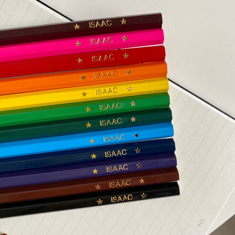 Juego de lápices para colorear personalizados, lápices personalizados con nombres para niños imagen 4