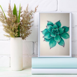 Succulent Watercolor Painting
