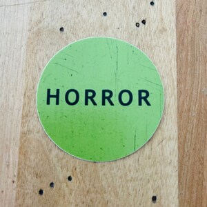 Horror VHS Label Sticker