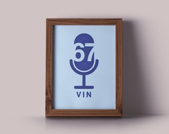Vin Scully Appreciation Microphone Printable