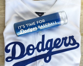 It's Time For Dodger Baseball Candle