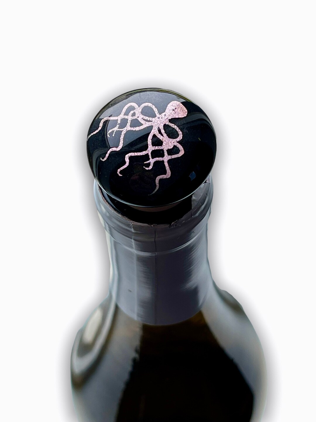 Octopus Glass Wine Stopper Bottle Cork Dichro Fits Liquor Natural