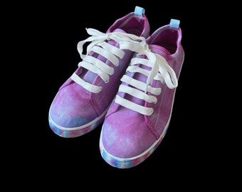 Pink Tie Dye Canvas Shoes