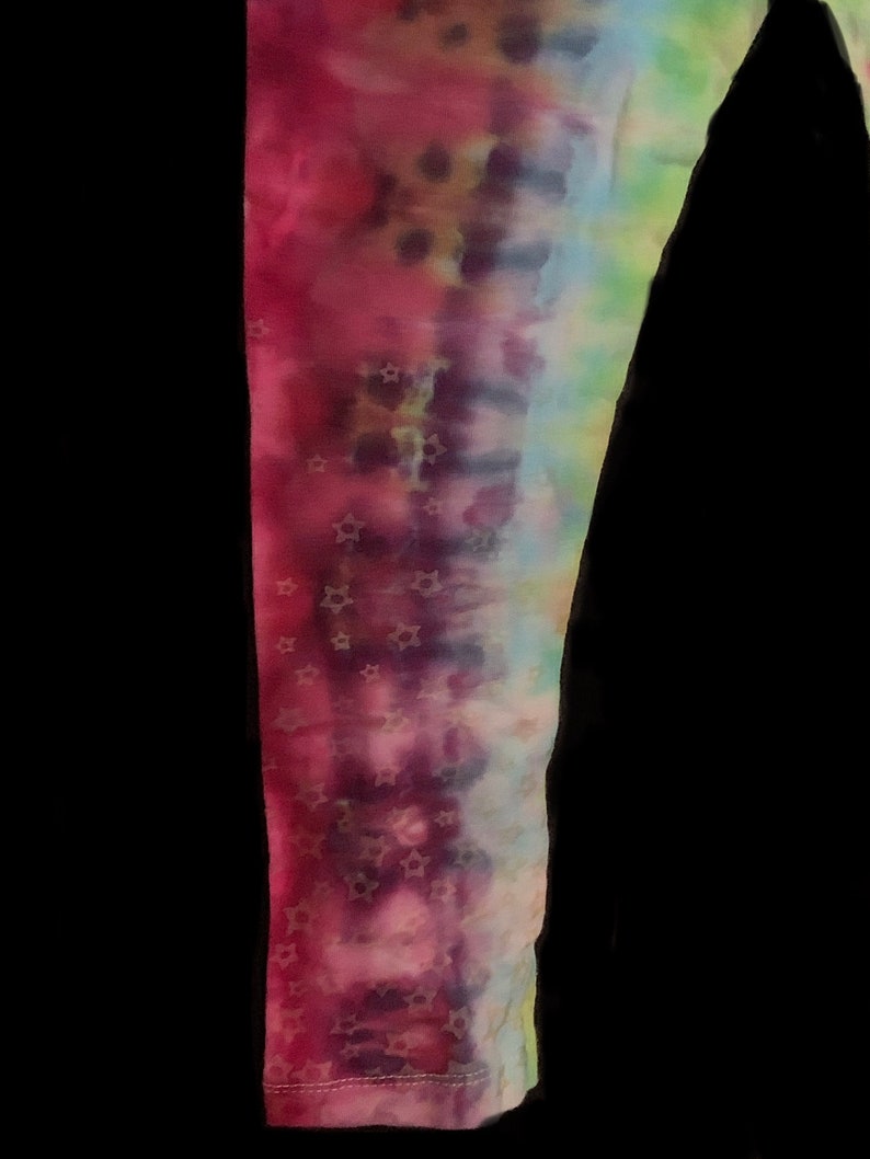 Tie-Dye Leggings Size 4T Rainbow Striped Hand Ice-Dyed Toddler Embossed Stars Galaxy Old Navy