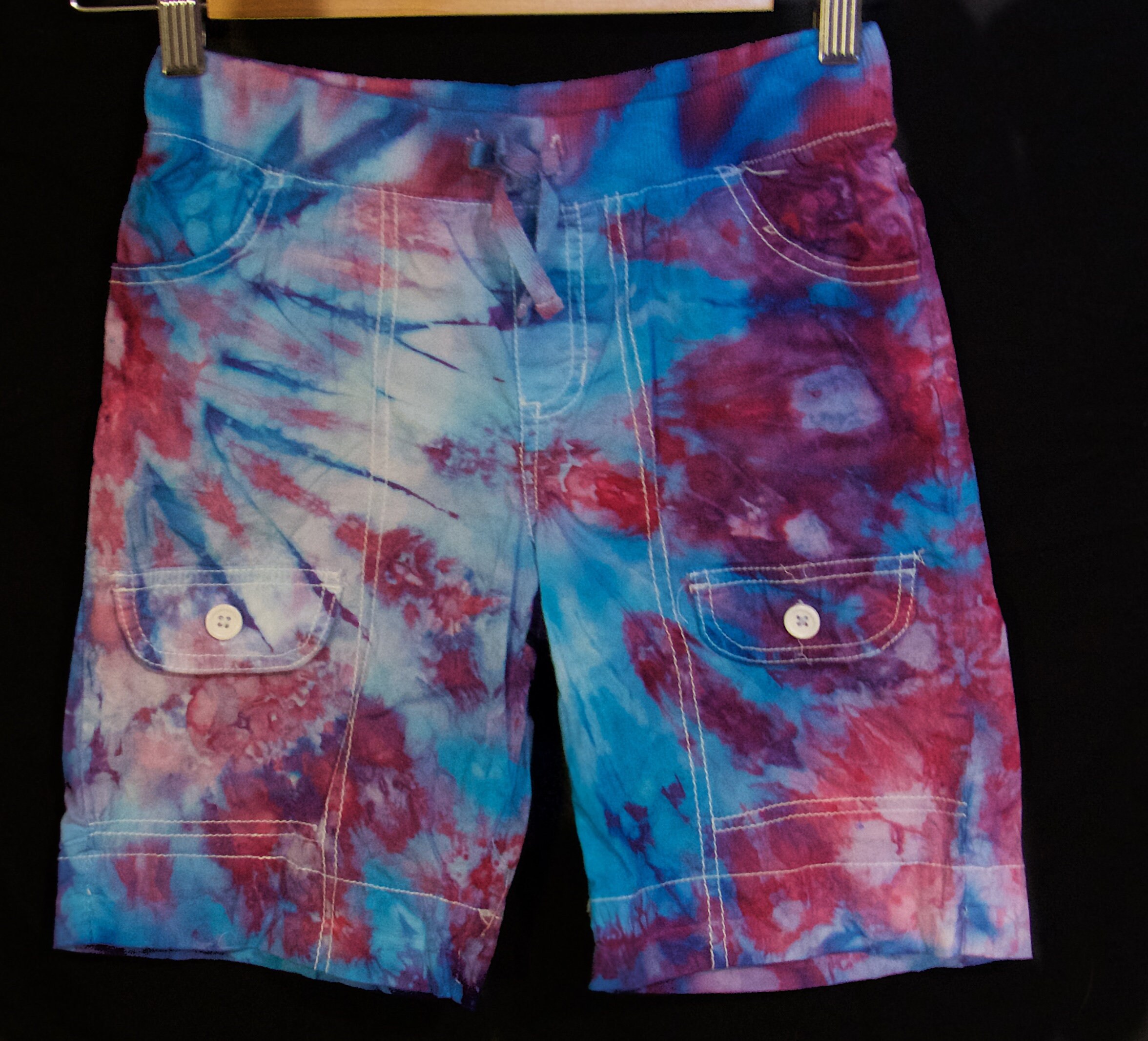 【massnoun】21ss★ TYE-DYED CARGO POCKET SHORT PANTS Men's Shorts Large Capacity Pockets Leisure Sport Clothes