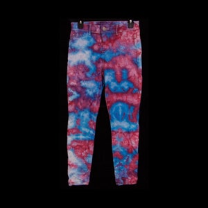 Tie-Dye Women&#39;s Skinny Jeans Pants Size 2 Ice Dyed Hand Dyed Time & Tru Stretch