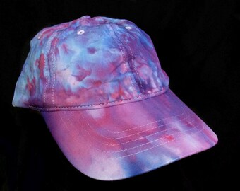 Tie-dye Baseball Cap Hat Adult Purple Lavender Blue Fuchsia  display picture 3