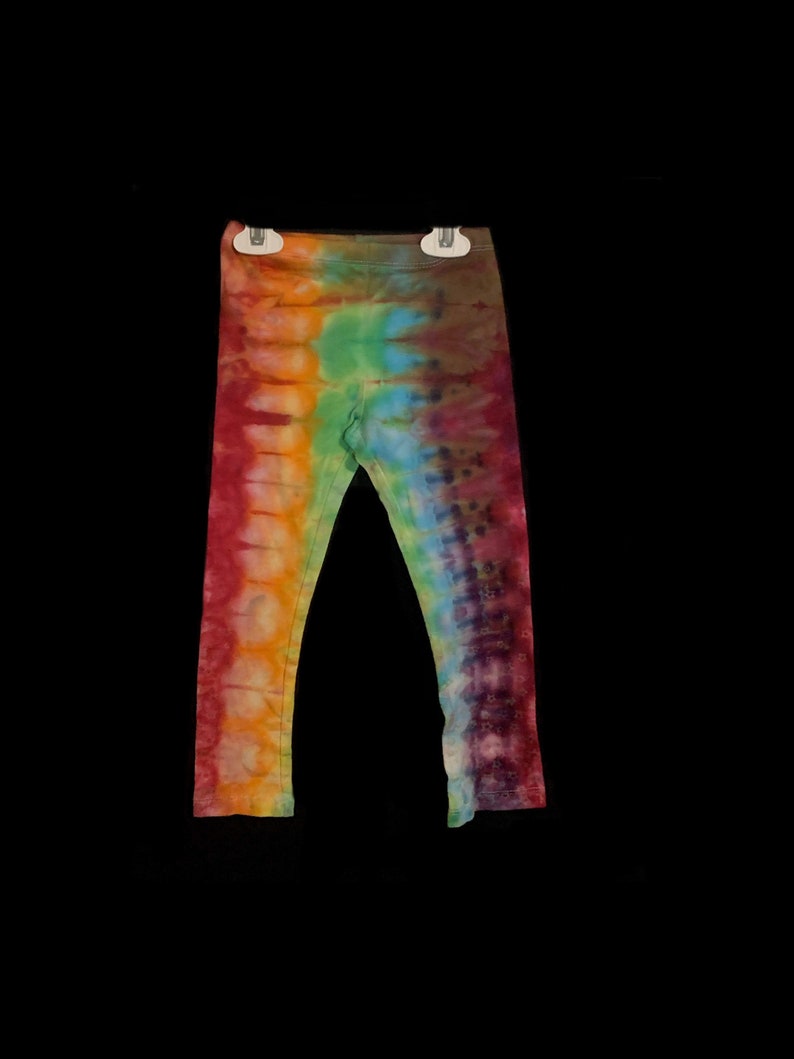 Tie-Dye Leggings Size 4T Rainbow Striped Hand Ice-Dyed Toddler Embossed Stars Galaxy Old Navy