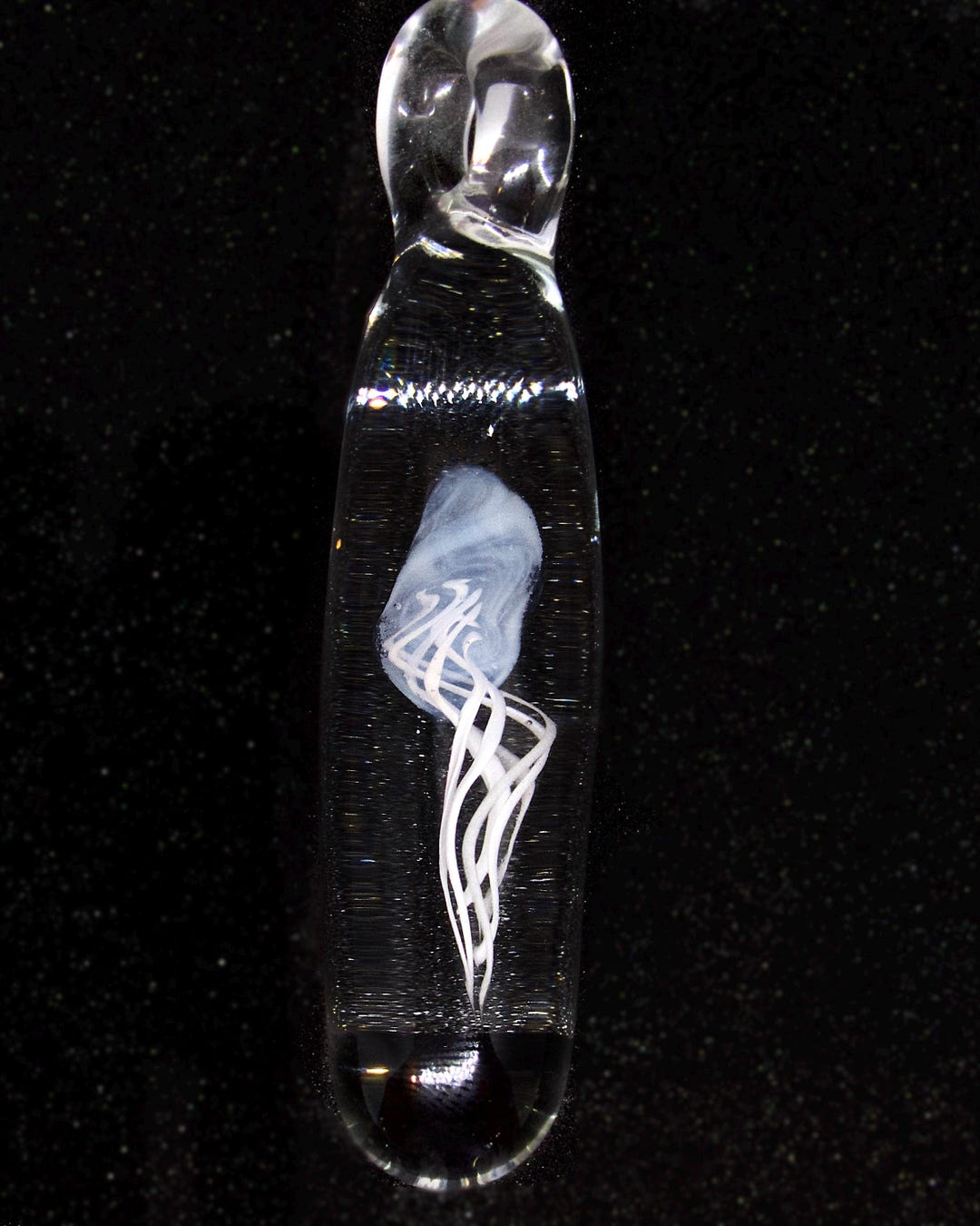 Glass Jellyfish Pendant Hand Blown Lampworking Focal Bead Ocean Sea ...