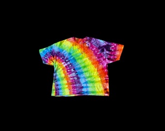 Tie-Dye T-Shirt Unisex Size Adult 5X Ice Dye Rainbow  Hanes Beefy T 100% Cotton