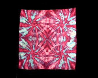 Tie-Dye Bandana Face Covering Handkerchief Purple Pink Blue Face Mask Spiral Cotton Ice-dye