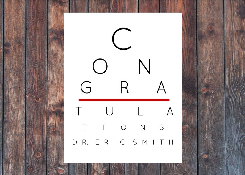custom printable eye chart medical party decor snellen chart etsy