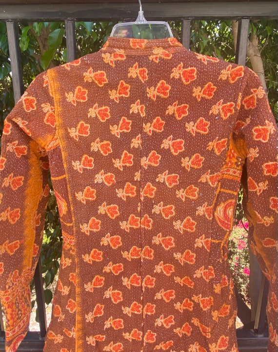 Vintage Indian Quilted/Patchwork Jacket - S - image 8