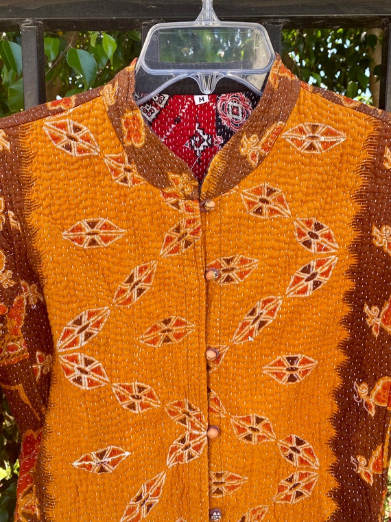 Vintage Indian Quilted/Patchwork Jacket - S - image 2