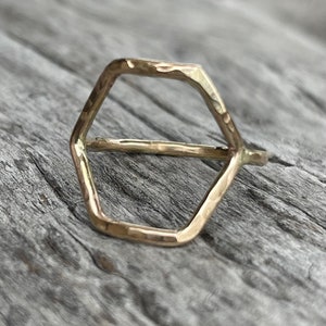 14K Gold-Filled Hexagon Ring