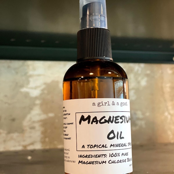 Magnesium oil in a convenient 4 oz spray bottle