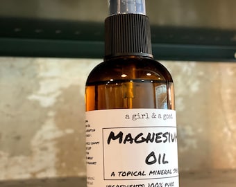 Magnesium oil in a convenient 4 oz spray bottle