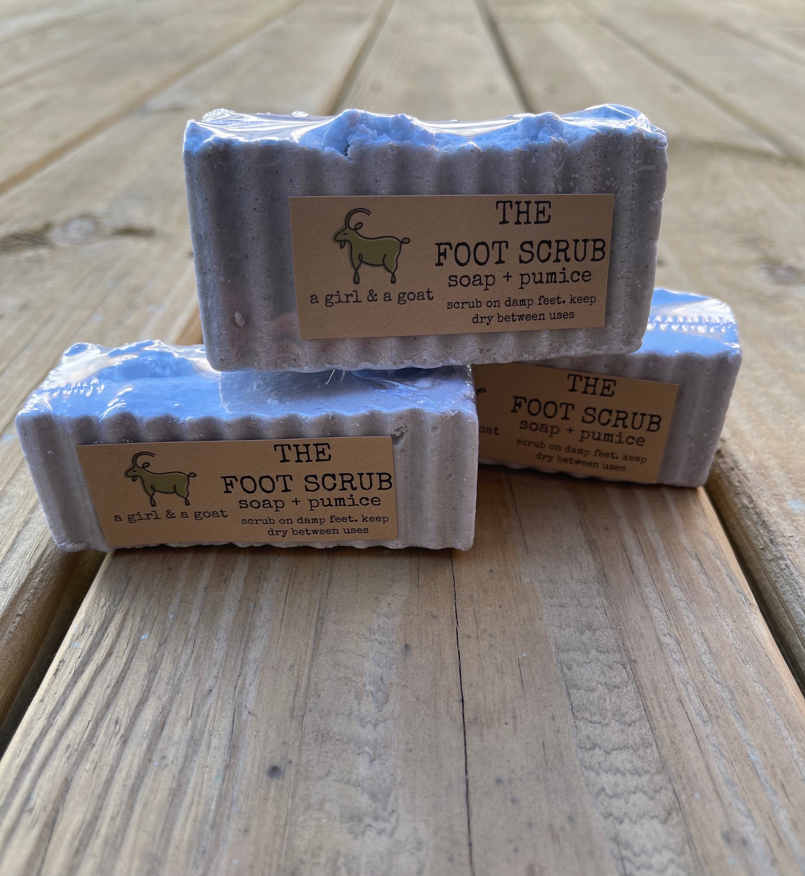 pumice & soap foot scrub. foot self care at home pedicure