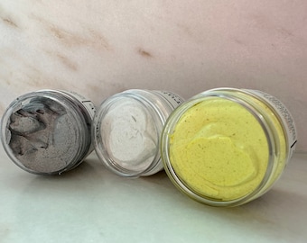 Gently exfoliating whipped facial cleanser with a little fine pumice to polish face & give a natural glow