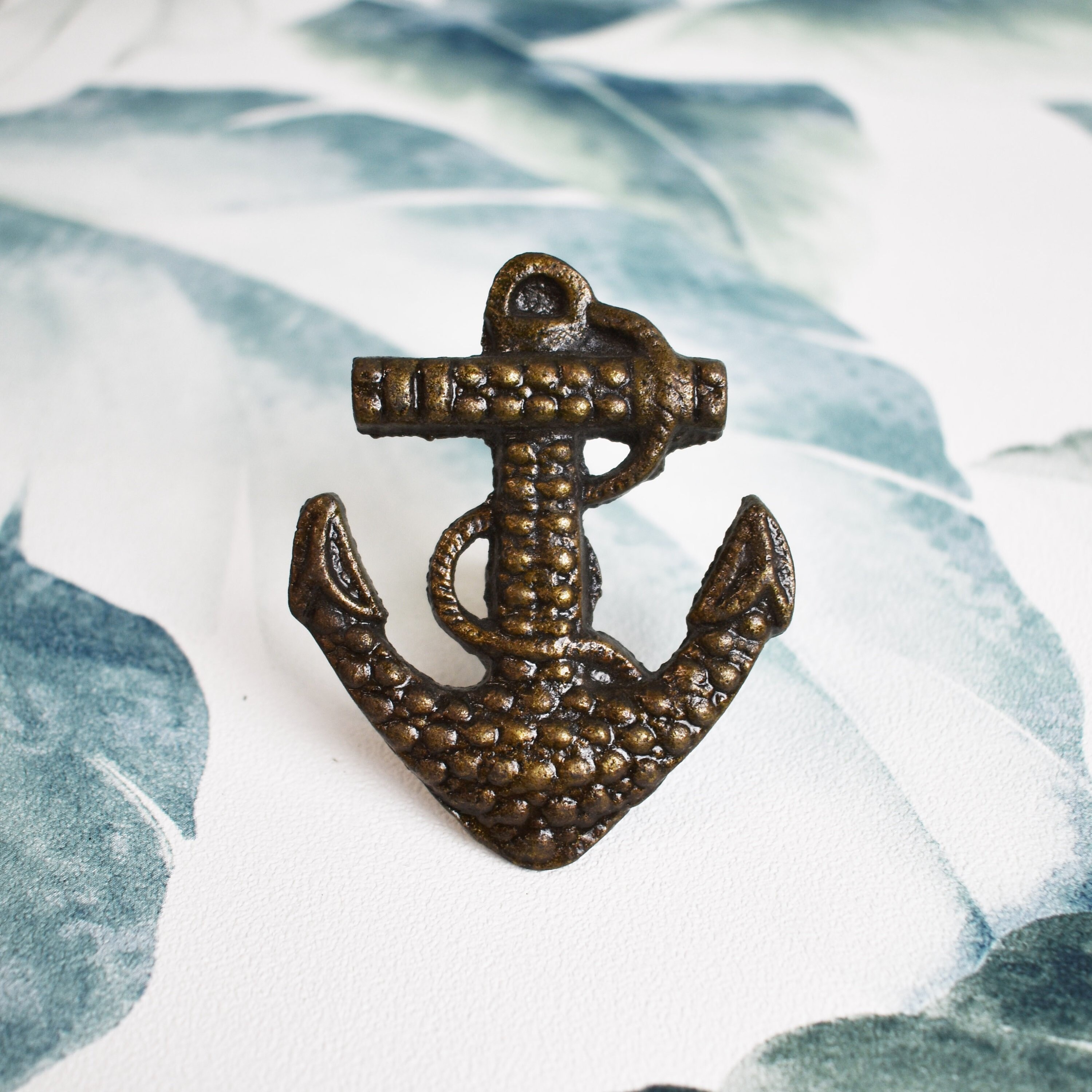 Nautical Anchor Door Knob Drawer Handle Vintage Metal Etsy