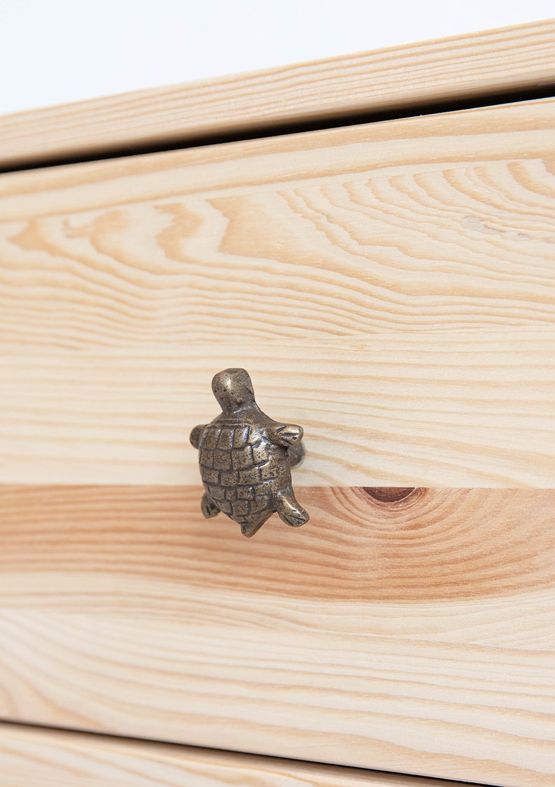 Turtle Nautical Furniture Knob Drawer Pull Vintage Style Door Handle Metal Animal Handle