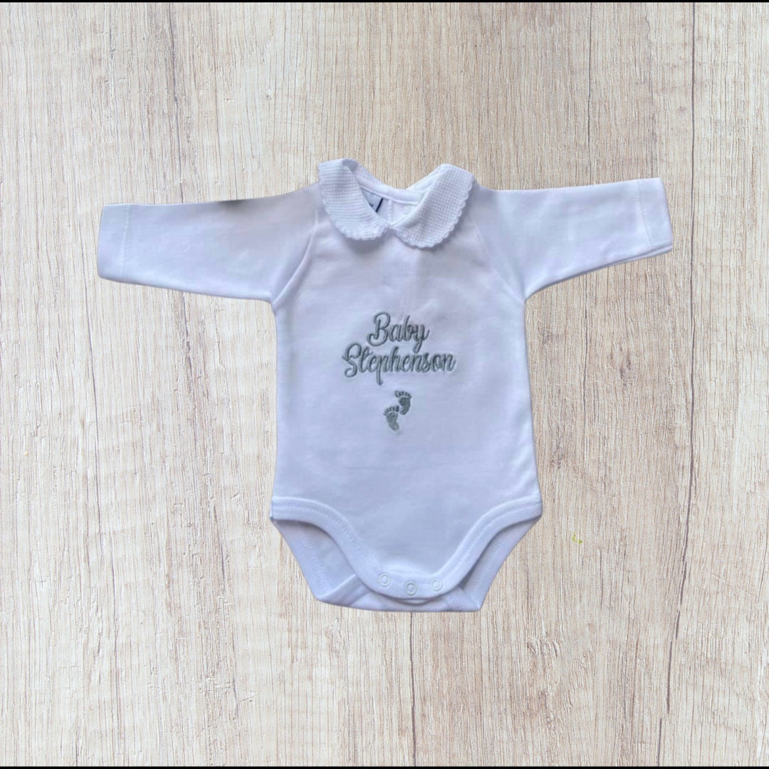 Embroidered Baby Vest Babidu Baby Vest Named Baby Vest Etsy