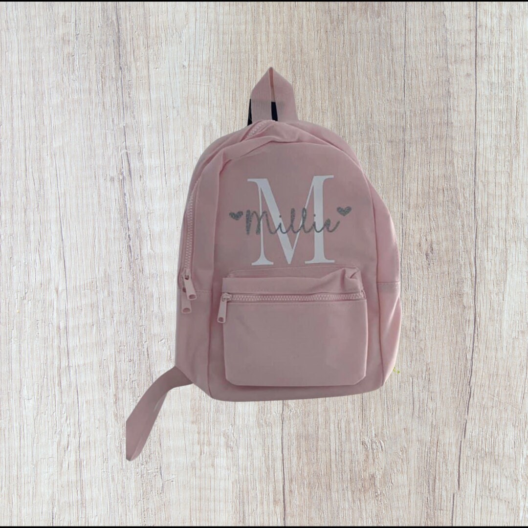 Personalised Mini Rugsack BackPack Girls Baby Pink Backpack Etsy