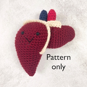 Crochet Anatomical Liver- PDF PATTERN | Crochet Anatomy, Body Parts, Medical Pattern | Crochet Science and Biology Pattern