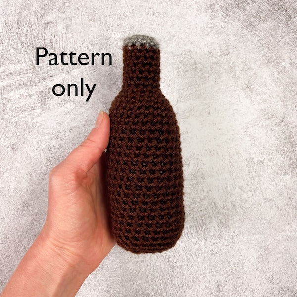 Crochet Bottle Rattle Toy PDF Pattern, Crochet Beer Bottle Play Toy Pattern, Crochet Bottle Play Kitchen Pattern