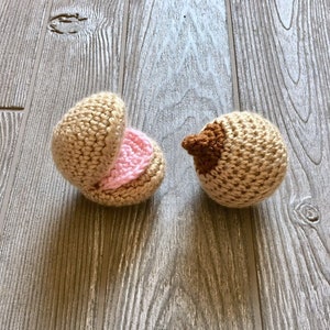 Crochet Breastfeeding Model Demonstration Set, Crochet Mouth and Breast Lactation Demonstration Kit