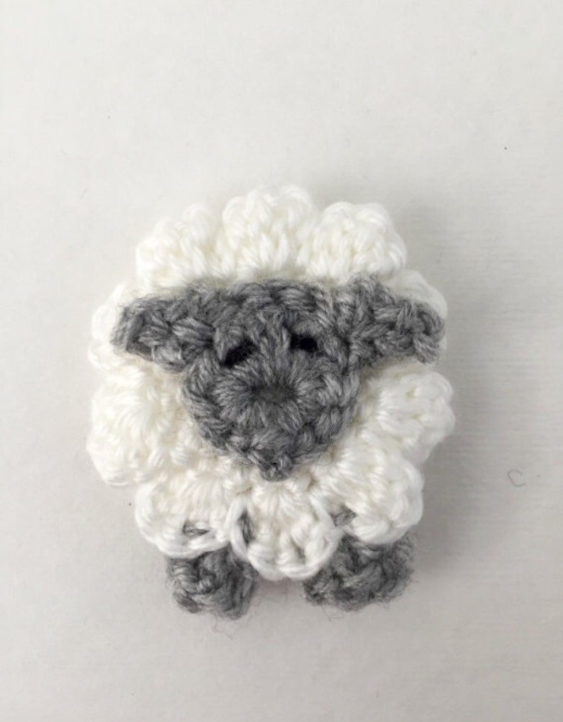 Lamb Embellishment Crochet Lamb Applique Lamb Motif