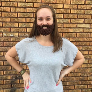 Crochet Beard Baby, Child, or Adult, Fake Facial Hair Dress Up Costume; Halloween Costume Beard