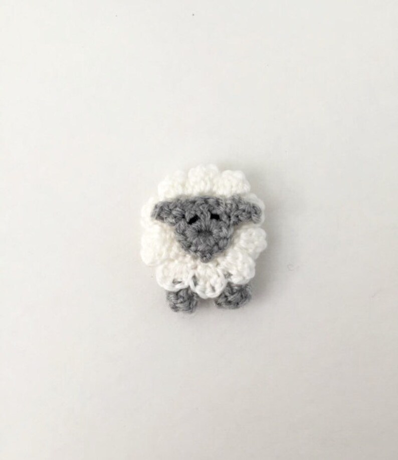 Lamb Embellishment Crochet Lamb Applique Lamb Motif