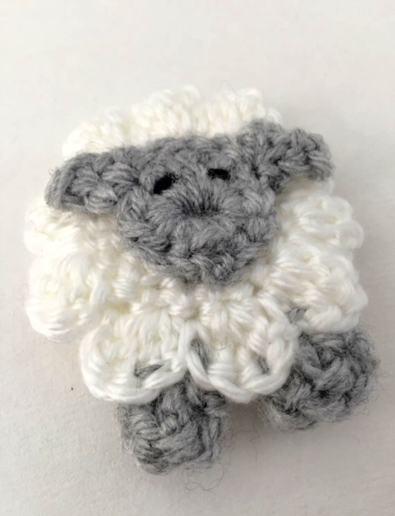 Lamb Embellishment Crochet Lamb Applique Lamb Motif